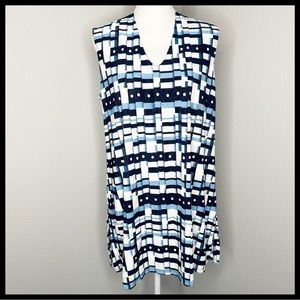 Carre Noir Women's Sleeveless Tunic Top Shirt Blouse Size Large